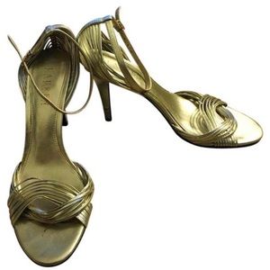 Ralph Lauren golden shoes